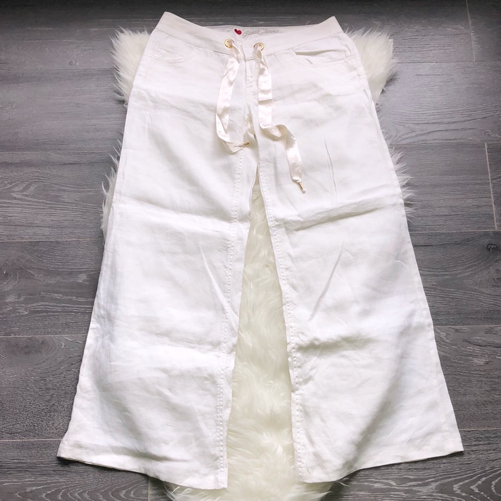 GUESS white linen pants NWOT